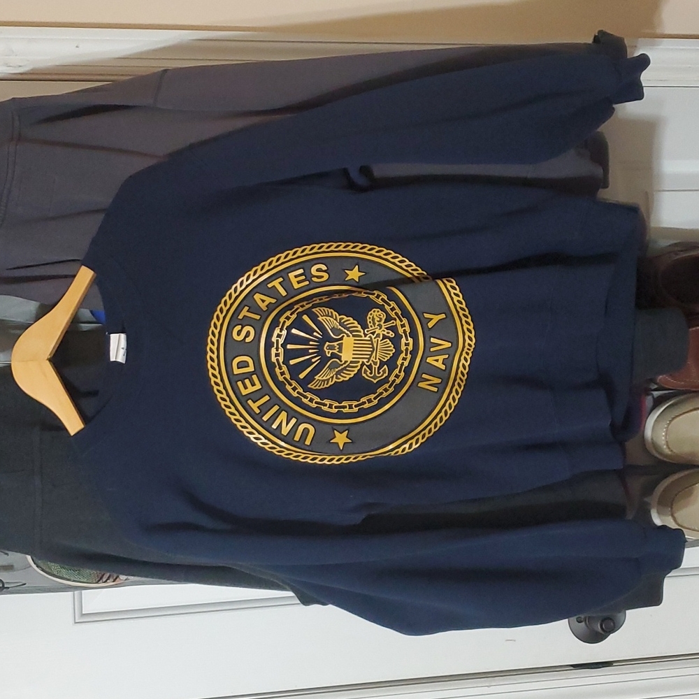 Vintage Navy reflective pullover